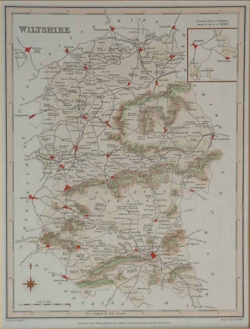 Map of Wiltshire - Creighton